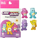 BioSwiss Care Bears Bandages, Unlock The Magic Care Bear Shaped Self Adhesive Bandage Set, Latex Free, Sterile Wound Care, 100 Count