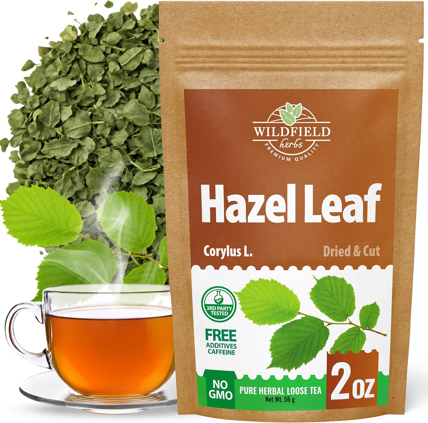 2 oz. Hazel Leaf Herbal Tea (Folium Coryli avellanae) – 56g Dried Hazel Leaf Tea Hojas de Avellano