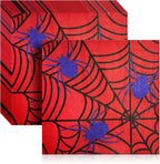 Halloween Spider Web Napkins, 6.5"x6.5"(50-Pack) Themed Party Cocktail Disposable Paper Napkins, Spider Webs & Spider Pattern Napkin, Decorative Dinner Hand Napkins for Festival Birthday Decoration
