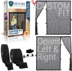 Fiberglass Magnetic Screen Door for Sliding Door, French, and Double Door – Customizable Fit Up to 75w x 100h – Left or Right Offset Opening – by Sentry Screens