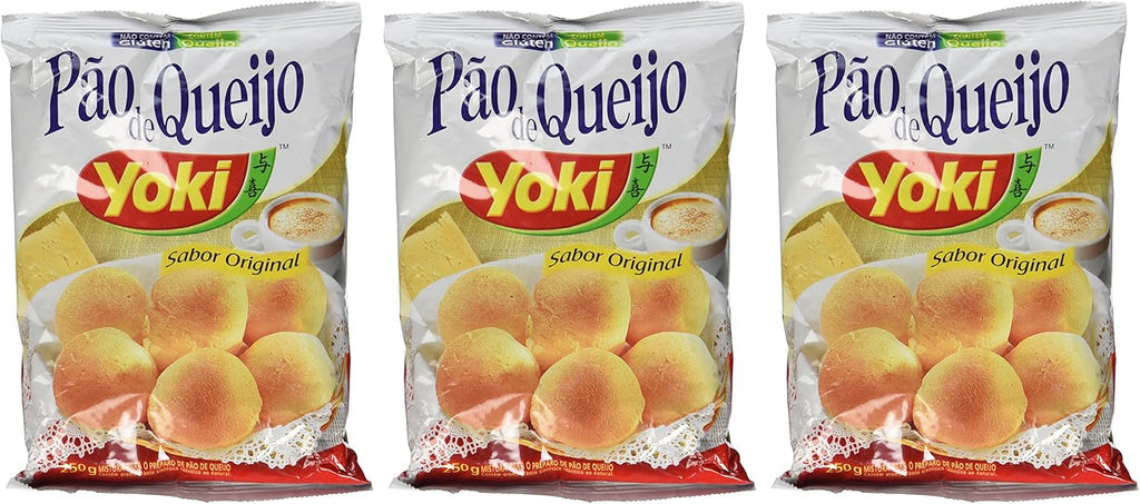 Cheese Bread Mix - Mistura para Pão de Queijo - Yoki - (250g) - GLUTEN-FREE, 8.8 Ounce (Pack of 3)