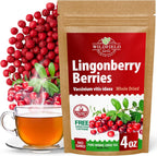 4 oz. Cowberry Lingonberry Whole Berries Tea (Vaccinium vitis-idaea L) – 113g Dried Lingonberry Tea Arándano Rojo Entero Seco