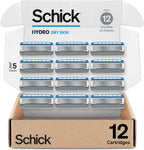 Schick Hydro Dry Skin Razor Refills for Men, 12 Count