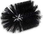 Carlisle Flo-Pac Floor Drain Brush Head (only), 6-3/4"L x 6" Dia, Threaded Handle Hole, Polypropylene bristles, Black, BPA-Free, 4014800