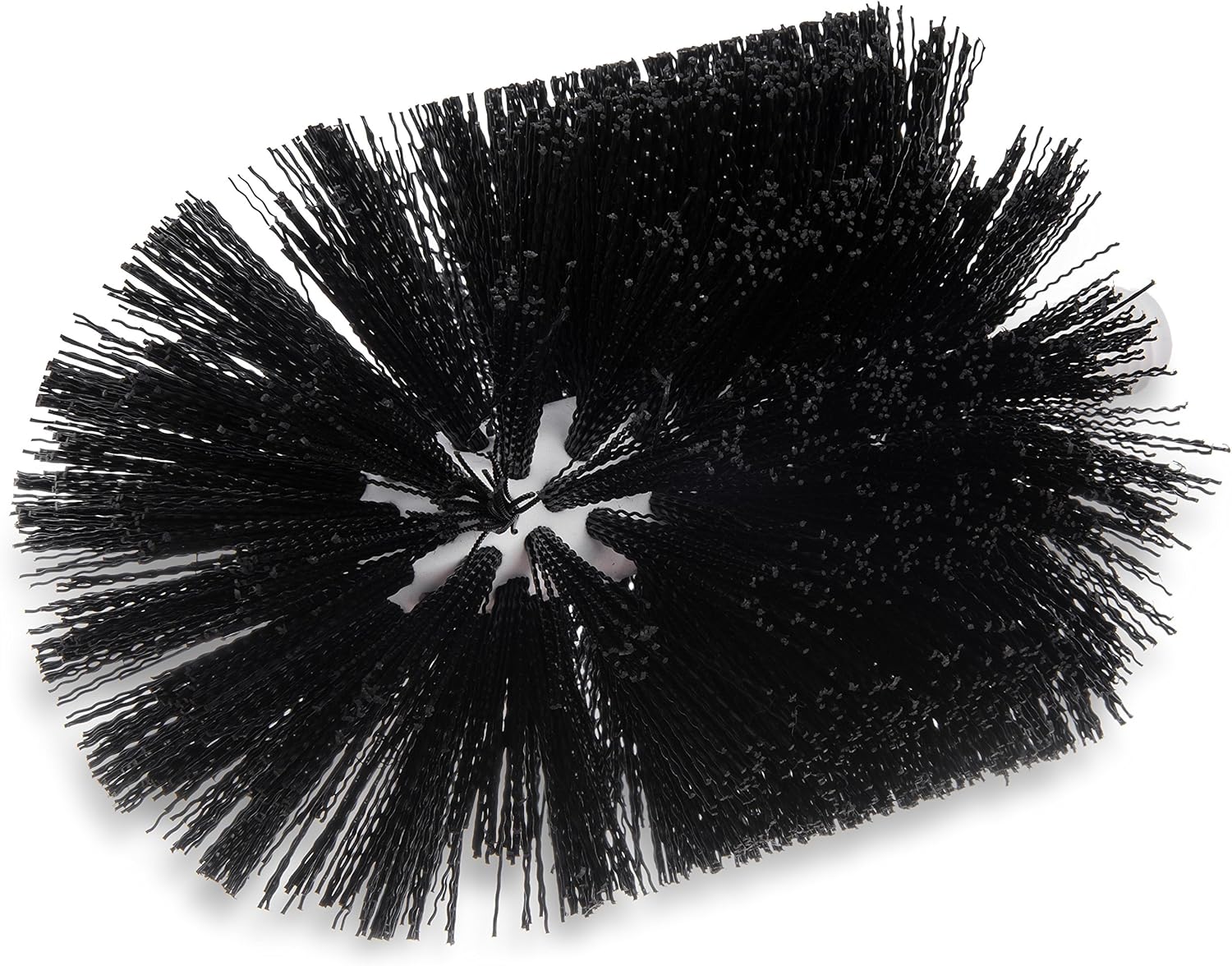 Carlisle Flo-Pac Floor Drain Brush Head (only), 6-3/4"L x 6" Dia, Threaded Handle Hole, Polypropylene bristles, Black, BPA-Free, 4014800