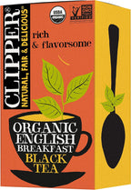 Clipper Tea Organic Fairtrade English Breakfast, Big Ben - USDA Organic, Non-GMO, Fair Trade, Sustainable Caffeinated Tea, 1 Pack, 20 Unbleached Tea Bags