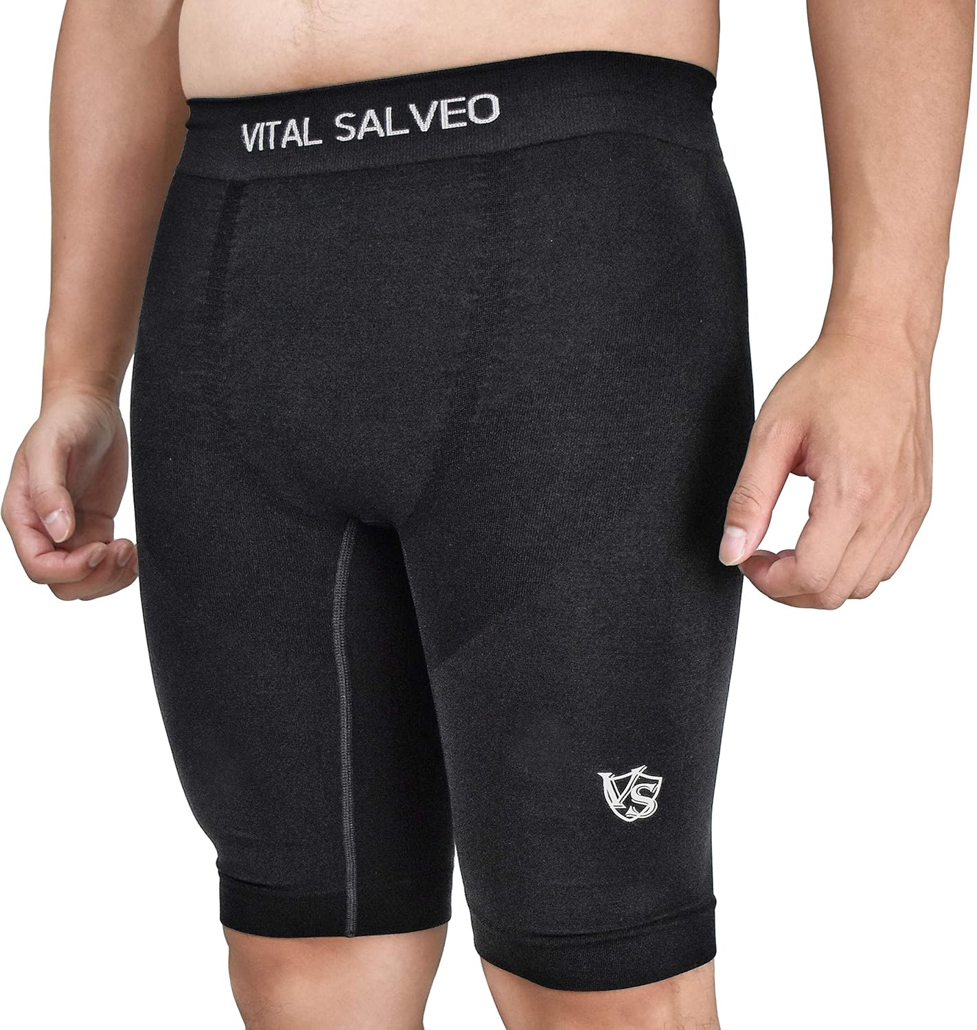 Vital Salveo- Germanium Men Recovery Seamless Compression Short for Running, Athletic, Sports