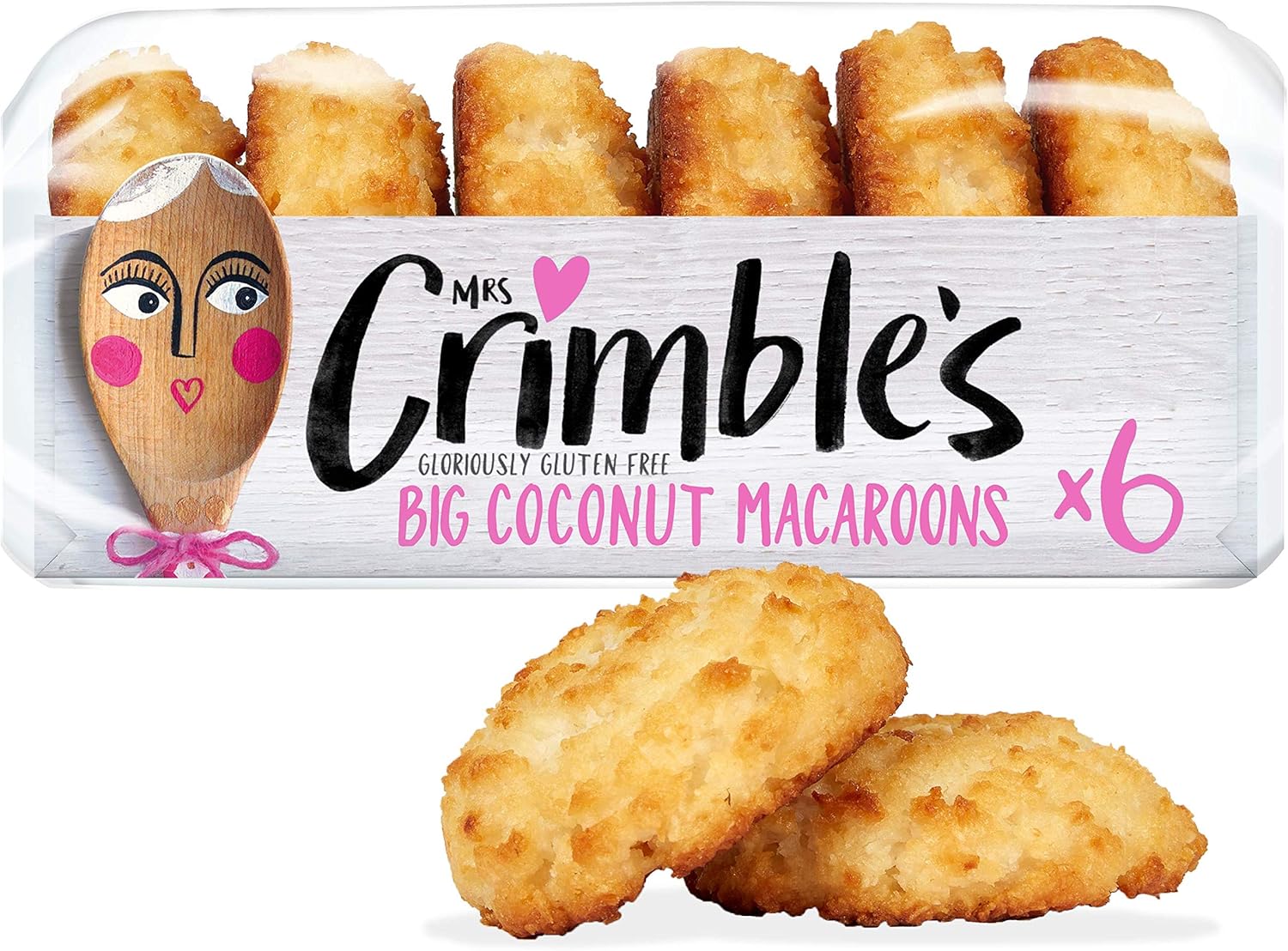 Mrs Crimbles 6 Large Coconut Macaroons (Pack Of 6, Total 36 Slices)