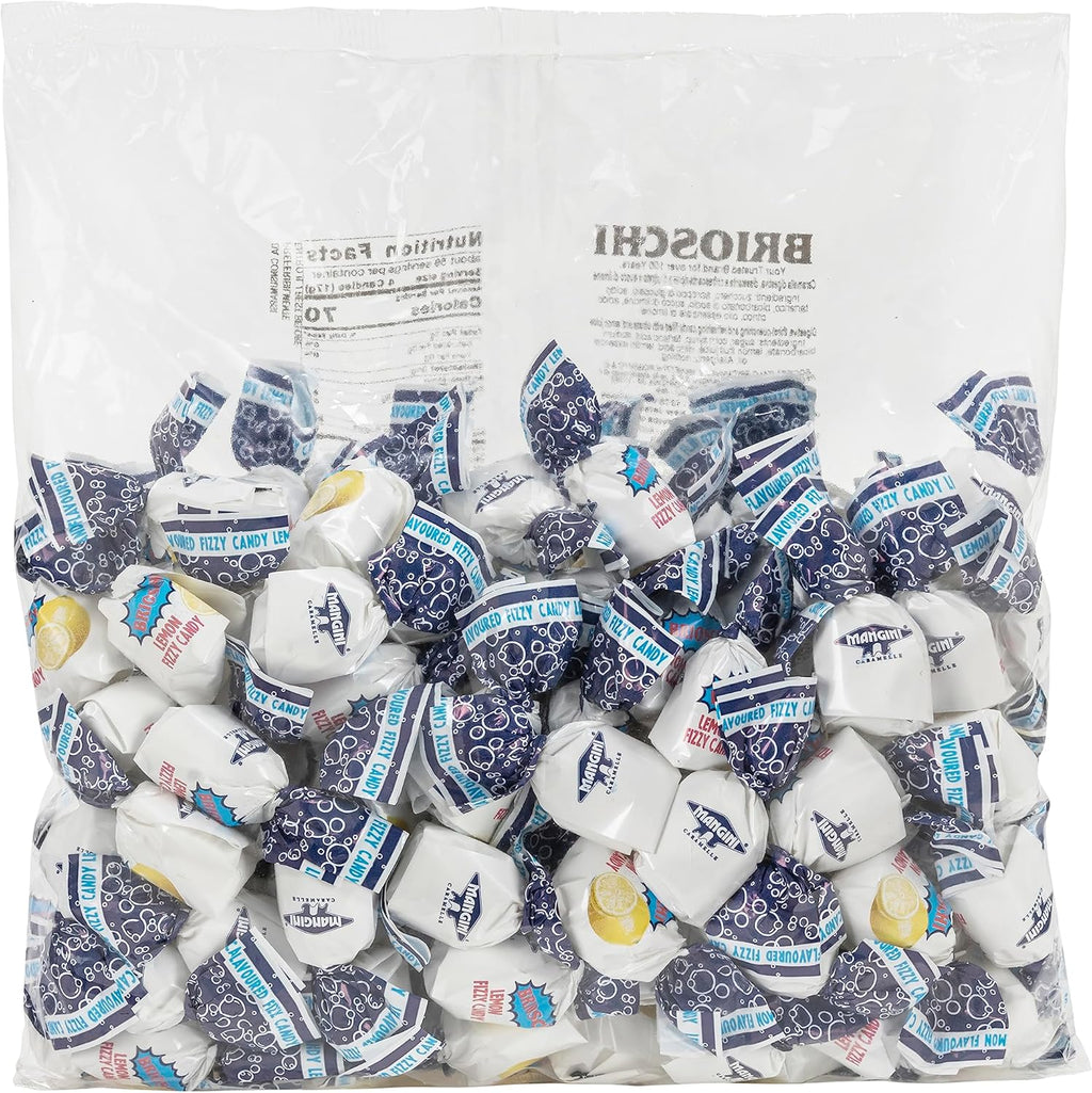 Brioschi Lemon Flavored Effervescent Fizzy Digestive Italian Candies (2.2 lbs BULK)