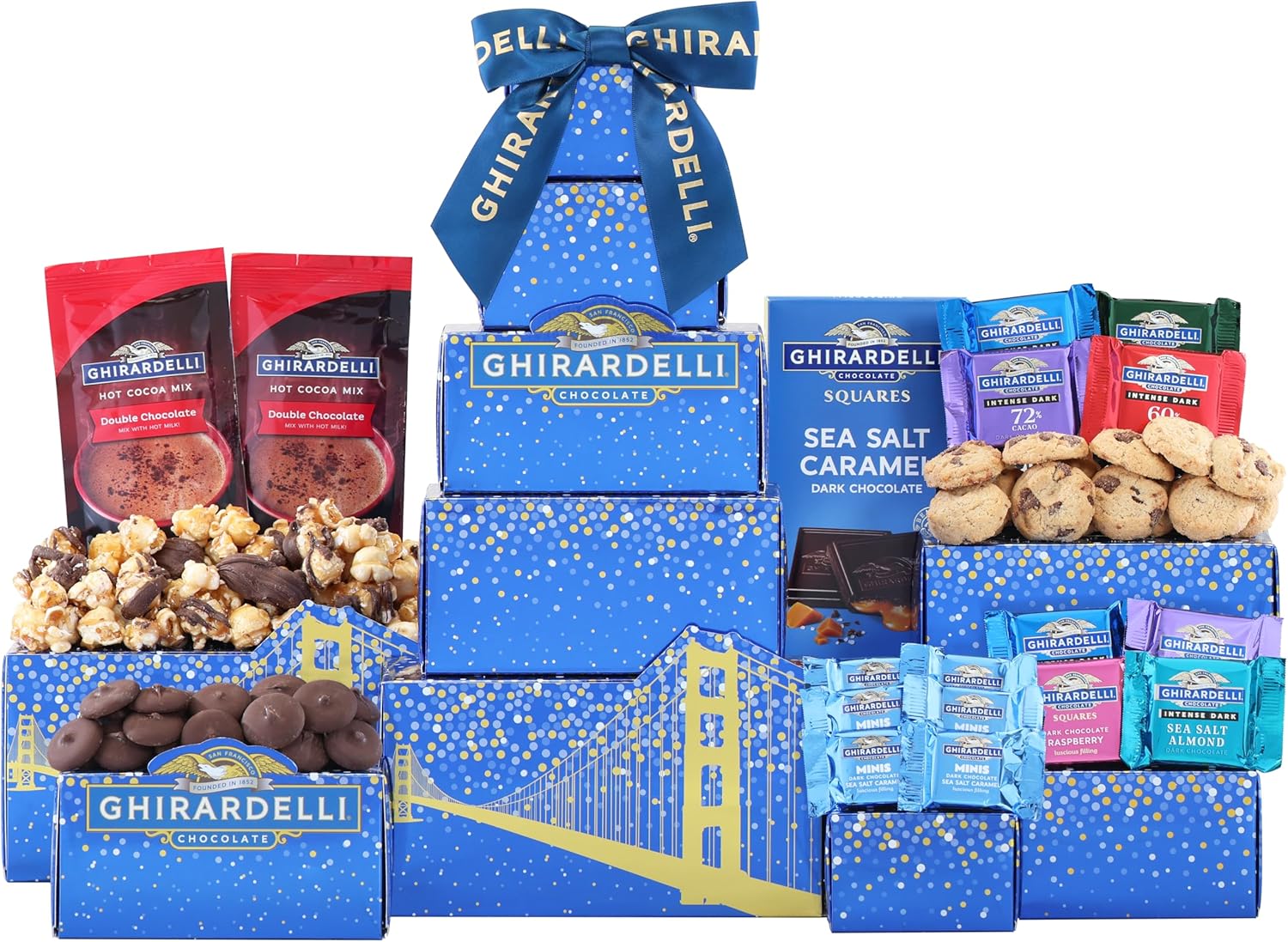 Wine Country Gift Baskets The Ghirardelli Dark Chocolate Tower
