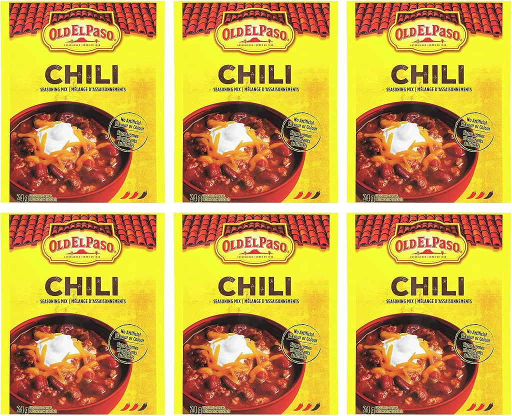 Old El Paso Chili Seasoning Mix, 24g/0.8oz., 6-Pack {Imported from Canada}