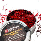 EnSaffron – 1 Gram Natural Premium Thick All Red Saffron Threads, Sunlight Processed Natural Saffron Grade A+ Super Negin Non-GMO Verified. For Tea, Paella, Rice, Desserts, Golden Milk and Risotto