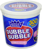 America's Original Dubble Bubble Bubble Gum 47.6 Ounce Value Tub 300 Individually Wrapped Pieces