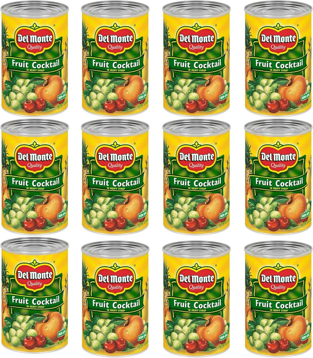 DEL MONTE Fruit Cocktail in Heavy Syrup, Canned Fruit, 12 Pack, 15.25 oz Can