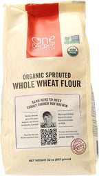 One Degree Organic Foods, Flour Whole Wheat Veganic Sprouted Organic, 32 Ounce
