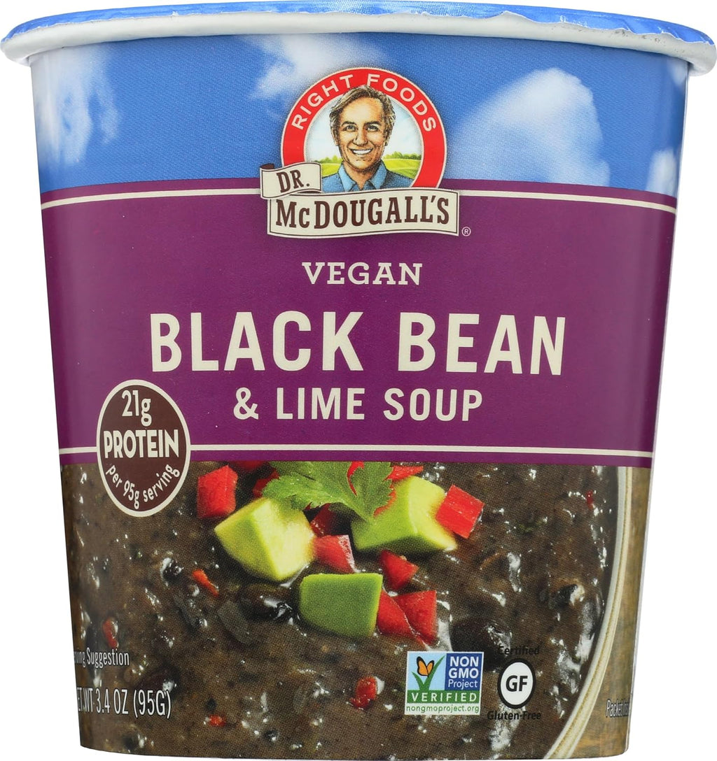 Dr. McDougall's Vegan Black Bean & Lime Soup, 3.4 oz