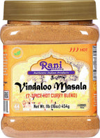 Rani Vindaloo Curry Masala Indian Spice Blend 16oz (1lb) 454g PET Jar ~ All Natural | Salt Free | Vegan | Gluten Friendly| NON-GMO | Kosher | No colors | Indian Origin