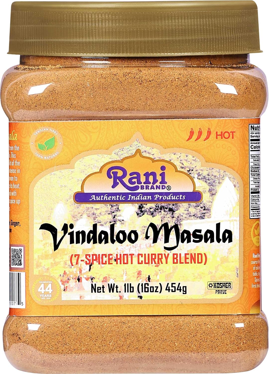 Rani Vindaloo Curry Masala Indian Spice Blend 16oz (1lb) 454g PET Jar ~ All Natural | Salt Free | Vegan | Gluten Friendly| NON-GMO | Kosher | No colors | Indian Origin