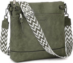 TANTOMI Vegan Leather Crossbody Bags for Women Hobo Travel Purse with Guitar Strap Trendy Women's Handbags with 6 Card Slots