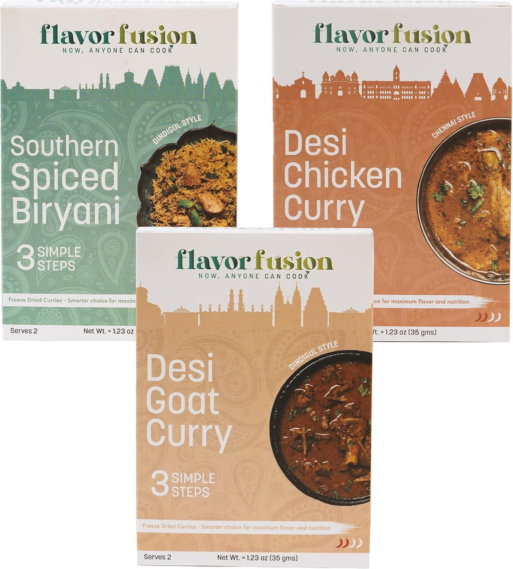 Flavor Fusion with Clean Ingredients - Premium Masala Blends for Rich, Flavorful Home Cooking - No Preservative Masala for a Mild, Authentic Taste (Desi Trio 3 Pack)