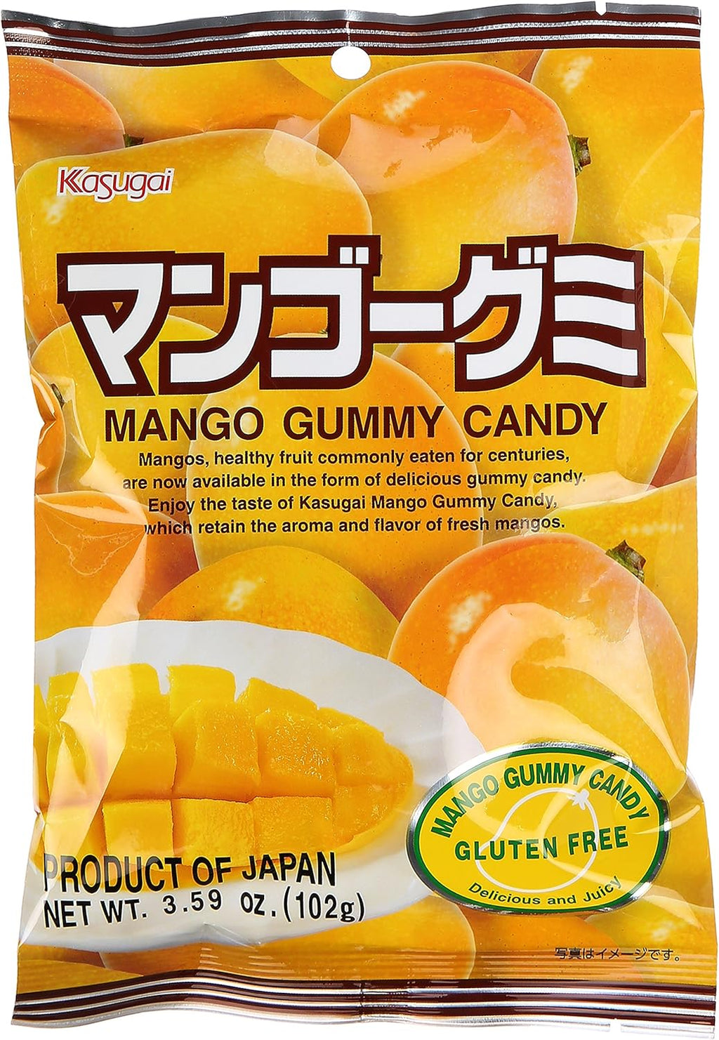Japanese Fruit Gummy Candy from Kasugai - Mango - 102g