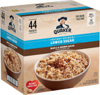 Quaker Instant Oatmeal Lower Sugar, Maple & Brown Sugar, 1.19 Oz, Pack of 44