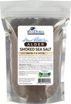 Viva Doria Alder Smoked Sea Salt, Alderwood Smoked Salt, Fine Grain (2 lb)