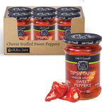 Sable & Rosenfeld Tipsy Tapas Cheese Stuffed Sweet Peppers in a Jar 8.8 oz (Pack of 6), Hand-Stuffed with Cream Cheese, Gluten-Free Gourmet Appetizer