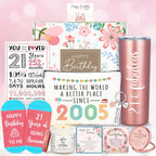 21st Birthday Gifts for Her Women 21 Year Old Birthday Gifts for Her Funny Gift Ideas for 21 Years Old Female Unique Happy 21st Bday Decorations Must Haves for Girl Cool Best 21 Year Olds Accessories