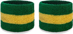 Country Flag/LGBTQ+ St Patrick Sweat Wristbands, 2.5"/4" Tall Size, 2 Pieces