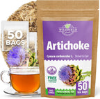 50 Bags Alcachofa Artichoke Leaf Dried Artichokes Blend Herb Tea (Cynara Cardunculus) - 50 Count 2g Tea Bags Herbal Hojas De Alcachofa Seca