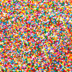 Rainbow Nonpareils Sprinkles for Baking, 130g/4.6oz Edible Birthday Sprinkles for Cake, Cookies, Ice Cream and Macaron Decorating
