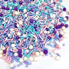 Manvscakes, pink sprinkles, valentines, cake sprinkles, gluten free, cookies, chocolate, fondant, princess topping, ice cream, edible, dessert decoration (Pink Blue)