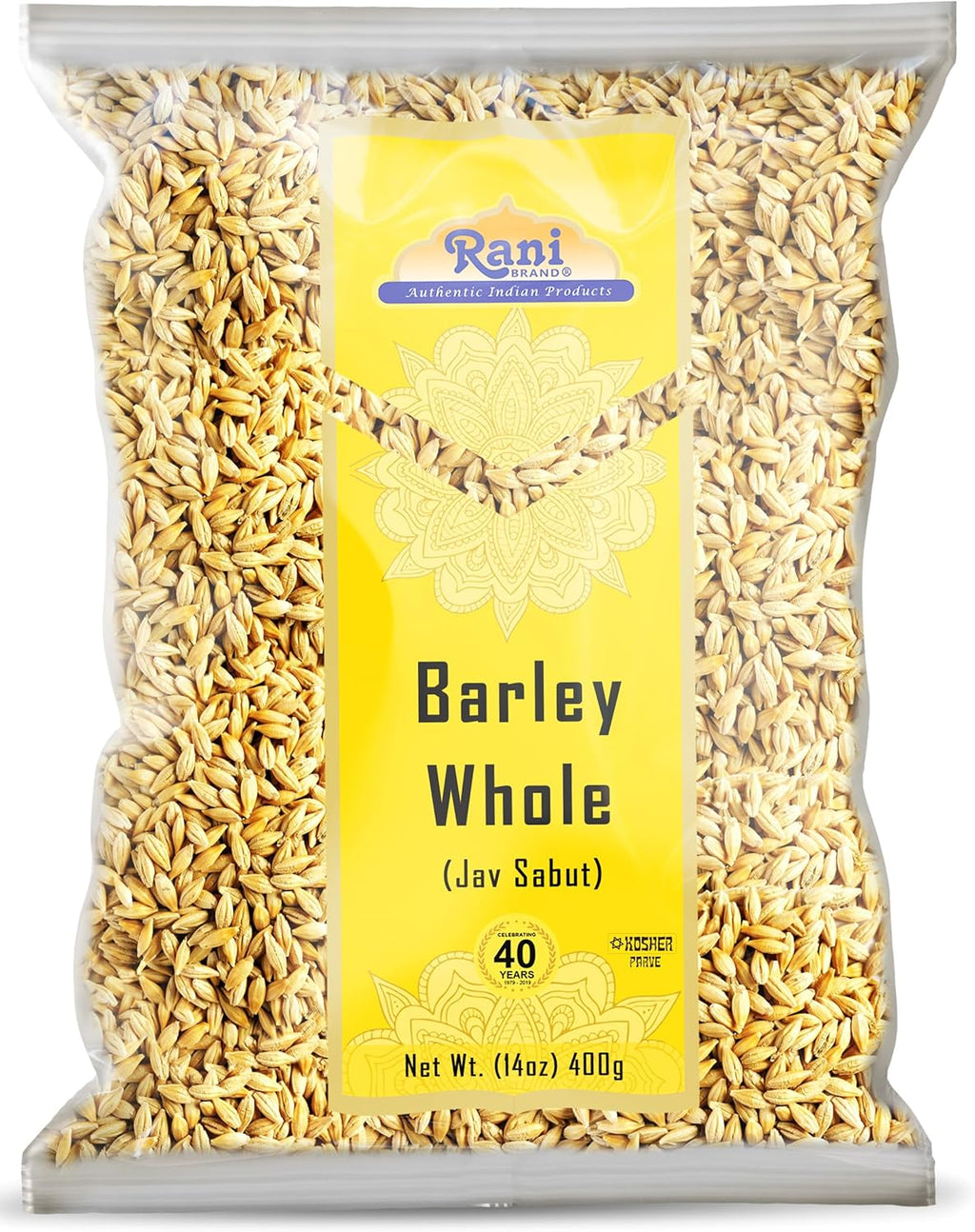 Rani Barley (Jav) Whole With Husk (Non-hulled) 14oz (400g) ~ All Natural | Vegan | NON-GMO | Kosher | Indian Origin