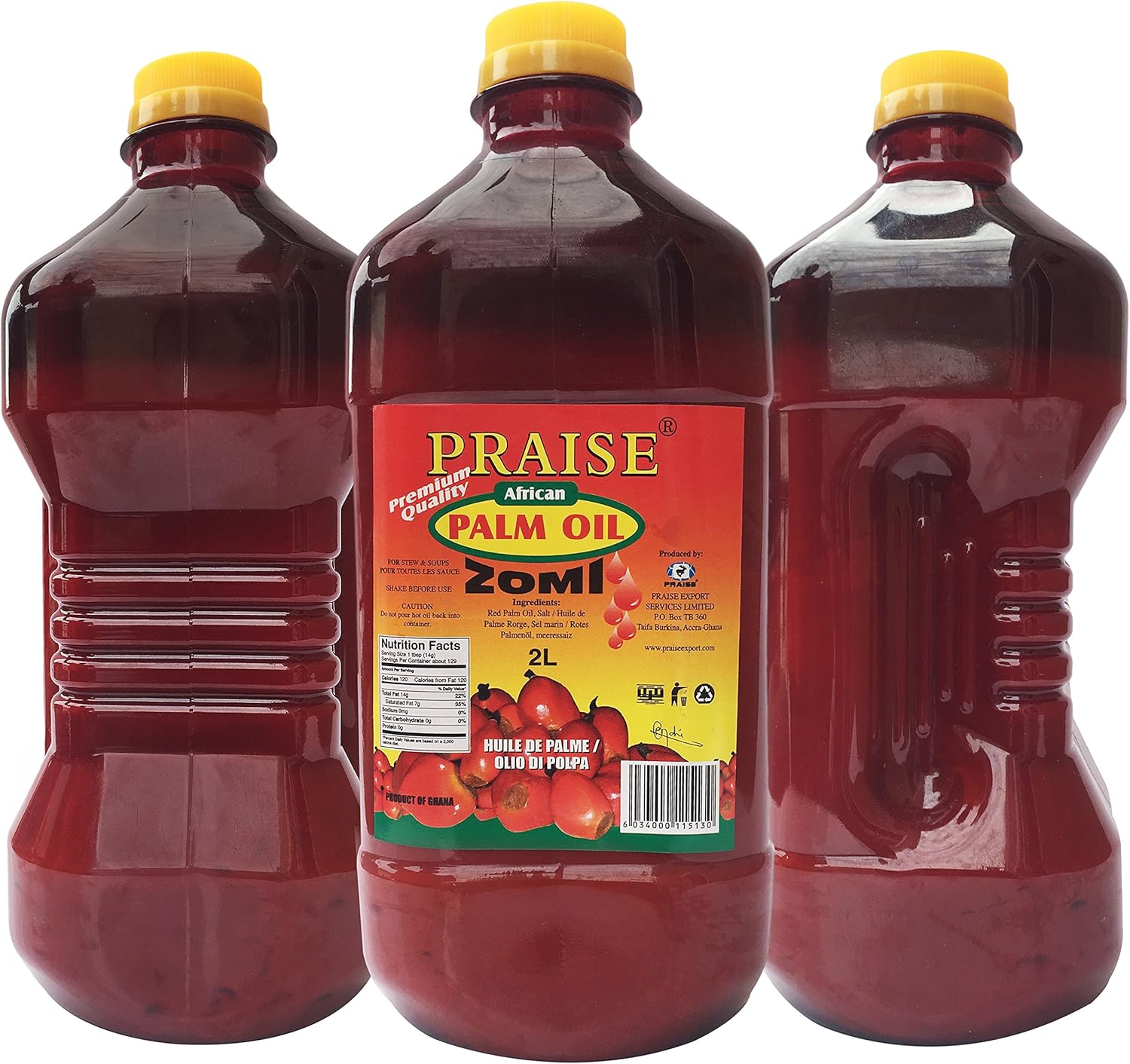 Praise Red Palm Oil, 2-Liters - Zomi