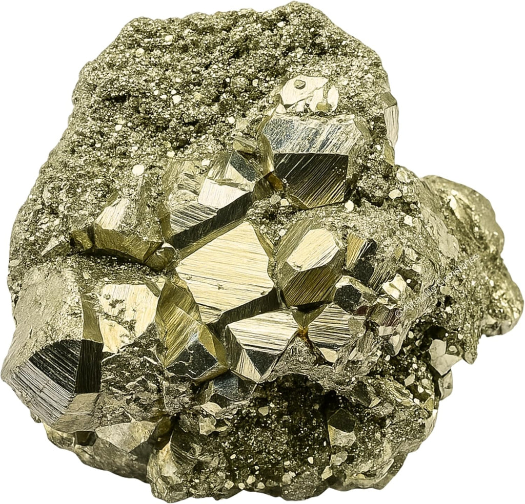 Amazing Gemstone Pyrite Raw Crystals and Healing Stones, Natural Rocks For Tumbling - DIY Raw Stones And Crystals (1 Piece)