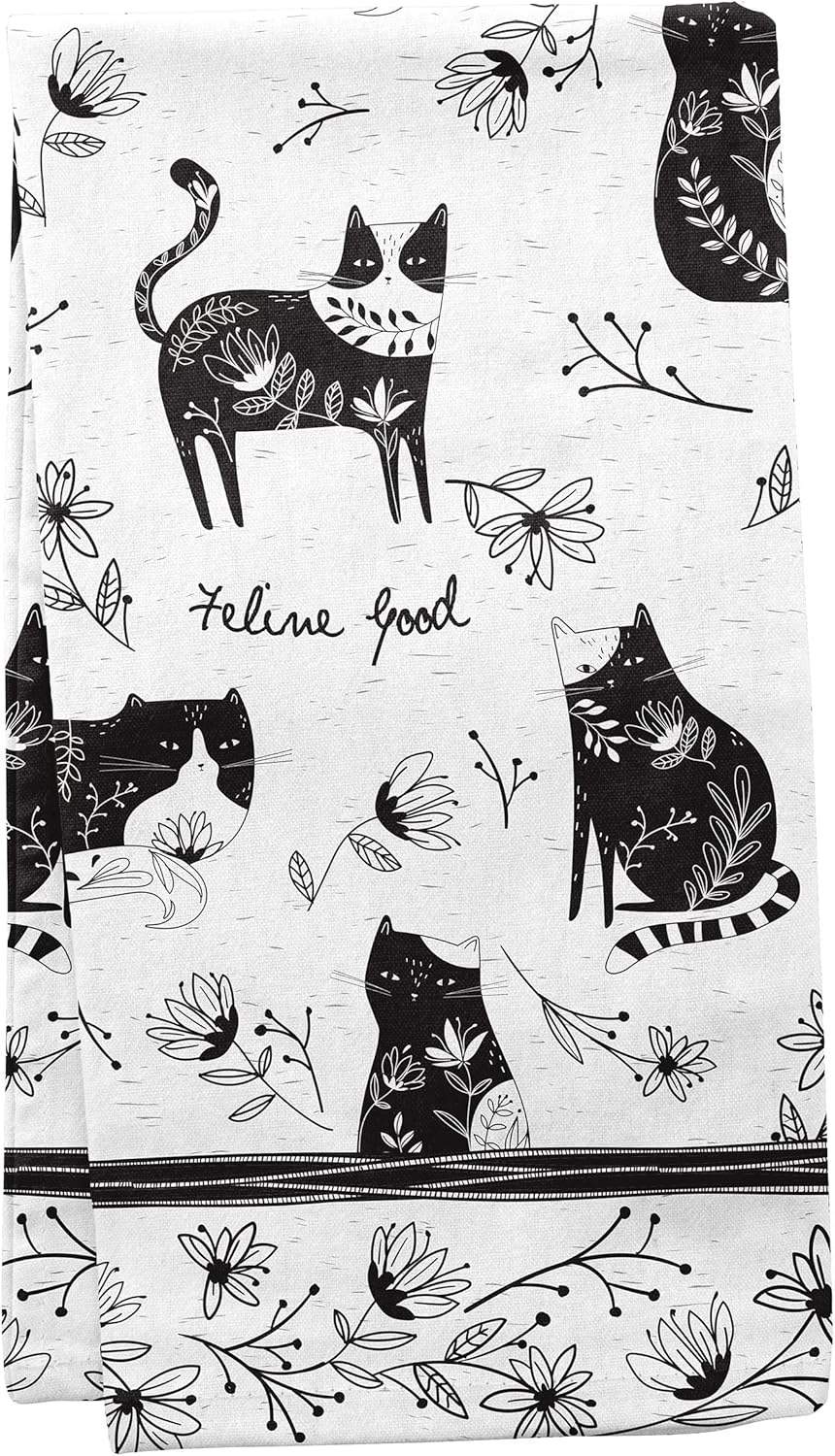 Karma Boho Tea Towels Cat 18" x 22"