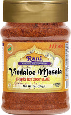 Rani Vindaloo Curry Masala Indian Spice Blend 3oz (85g) PET Jar ~ All Natural | Salt Free | Vegan | Gluten Friendly| NON-GMO | Kosher | No colors | Indian Origin