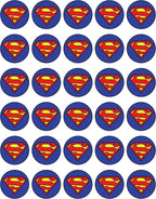30 x Edible Cupcake Toppers – Hero Logo-Inspired Collection of Edible Cake Decorations | Uncut Edible on Wafer Sheet