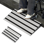 5" Rise Modular Threshold Ramp for Doorways, Stable Wheelchair Ramp for Home Steps, Aluminum Door Ramp and Curb Ramp for Scooters, Power Chairs, Cars, 1100LBS Load Capacity