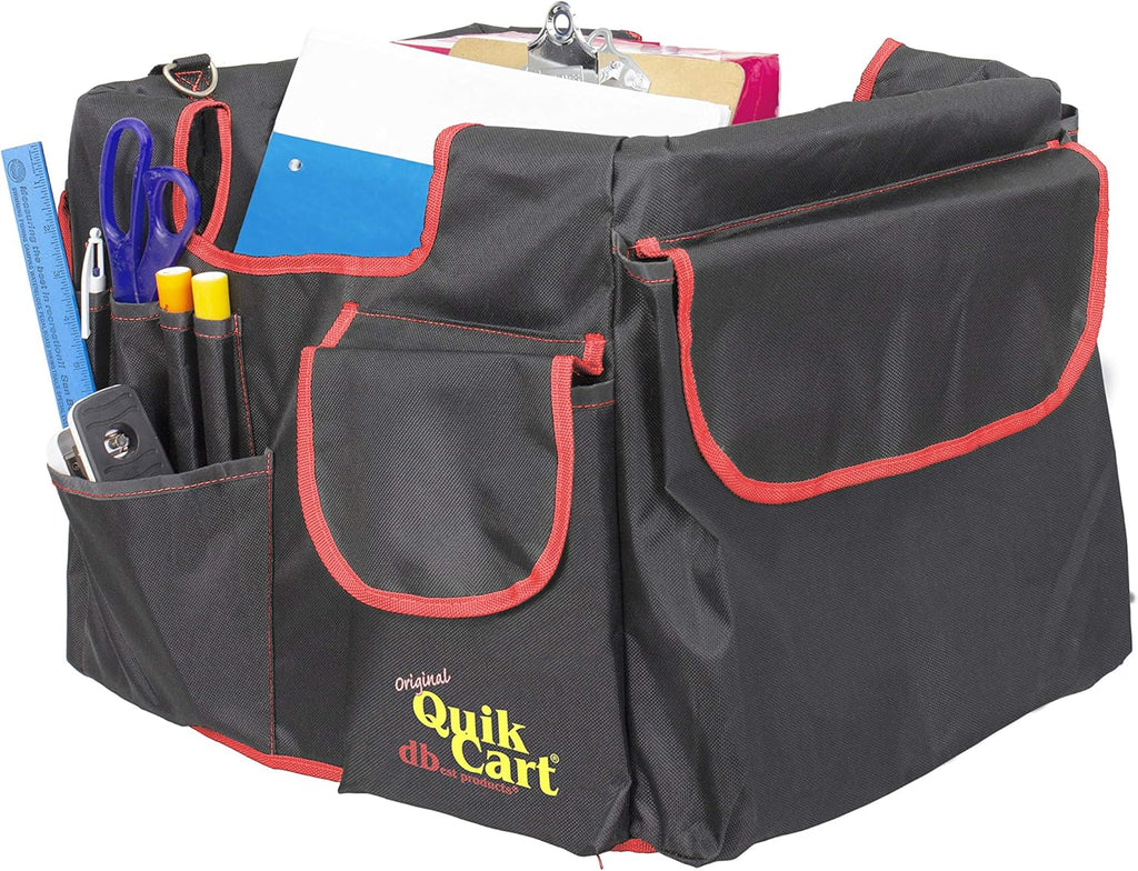 dbest Quik Cart Pockets, Black, Unisex, 20-Pocket Caddy for Easy Organization and Storage