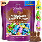 Madelaine Easter Candy 26 Premium Milk Chocolate Bunny Wrapped In 6 Different Color Foils - 8 oz Chocolate Candy Easter Basket Stuffers