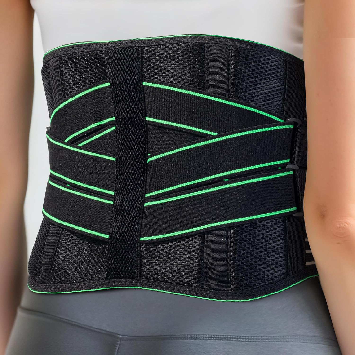 DR JK- Lower Back Brace with Lumbar Pad for Men and Women, XL, Back Brace for Lower Back Pain, Sciatica, Scoliosis, Herniated Disc with Adjustable Support Straps