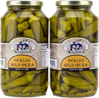 Amish Wedding Mild Pickled Okra 32 Ounces (Pack of 2)