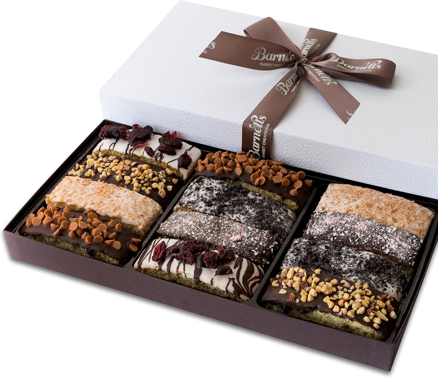 Barnetts Easter 12 Chocolate Biscotti Gift Box, Spring Treats Hamper Stuffer, Gourmet Cookie Gifts Basket for Him and Her, Food Delivery, Fancy Cookies Candy Box Baskets Ideas for Wife, Husband, Girlfriend, Women, Men