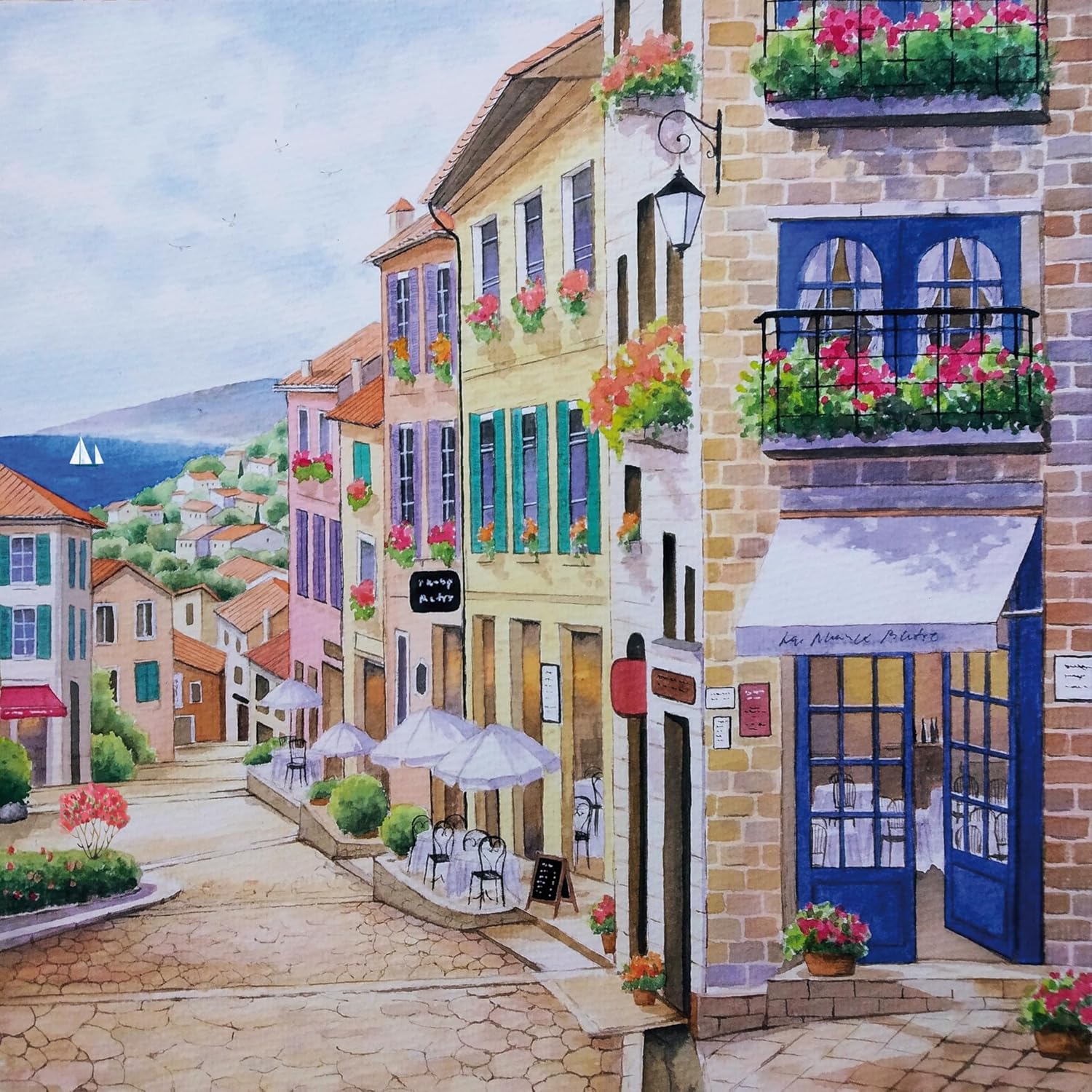 20 Napkins Cities and Countries Bistro in France as Table Decoration Paper Napkins with Motif Also for Decoupage and Decoupage 33 x 33 cm