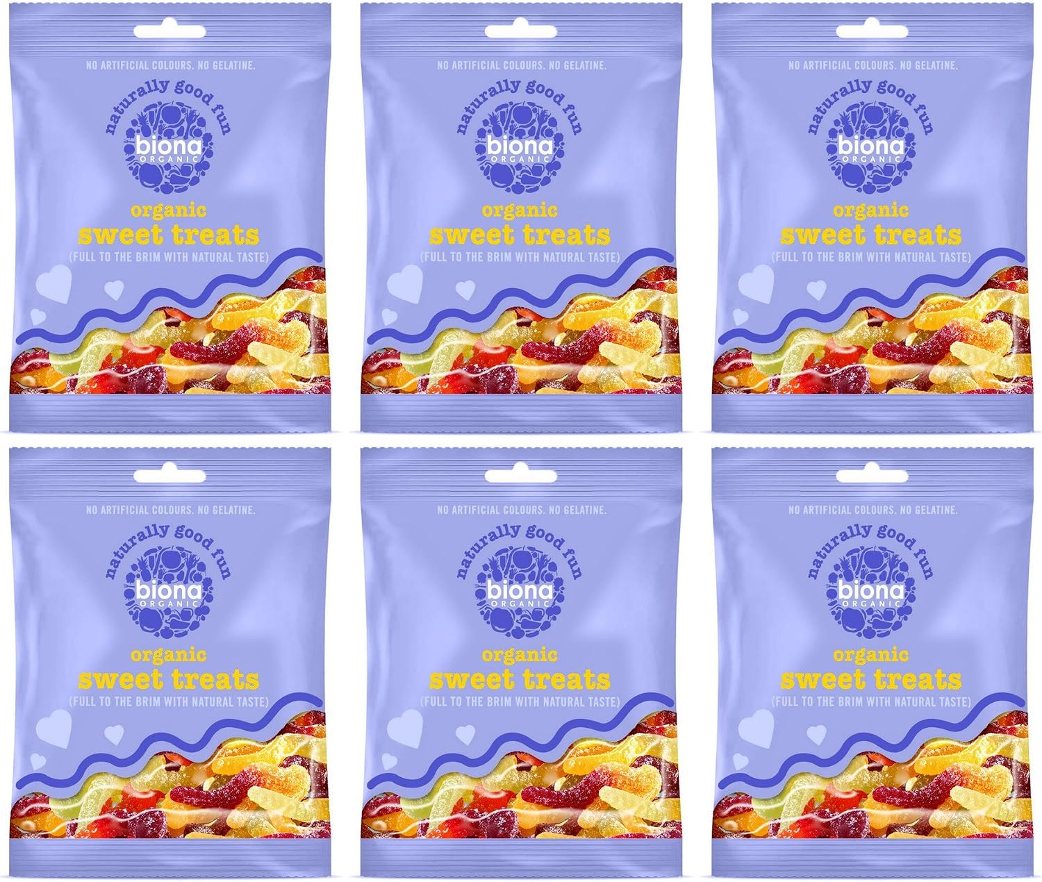 Biona Organic Sour Snakes 75g-12 Pack