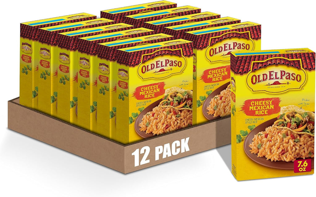 Old El Paso Cheesy Mexican Rice Mix, Side Dish, 7.6 oz (Pack of 12)