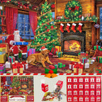 Puzzle Advent Calendar 2025 for Christmas, 1008PCS Holiday Advent Puzzles Calendar, 24 Days Countdown Advent Jigsaw Puzzle for Adults, Santa Puzzles Christmas Wall Decoration (27.56 x 19.68 Inch)
