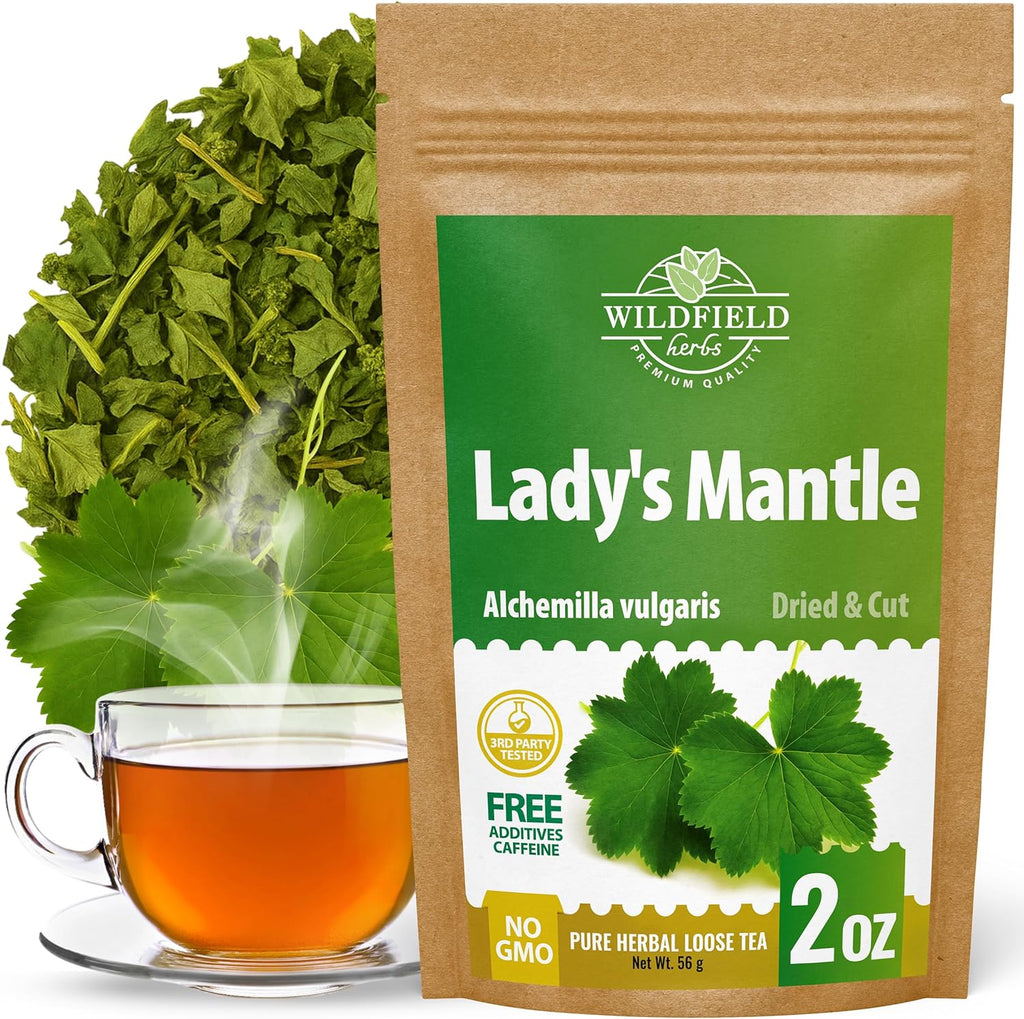 2 oz. Lady’s Mantle Herbal Tea (Alchemilla vulgaris) – 56g Dried Lady’s Mantle Herb Tea Alchemilla
